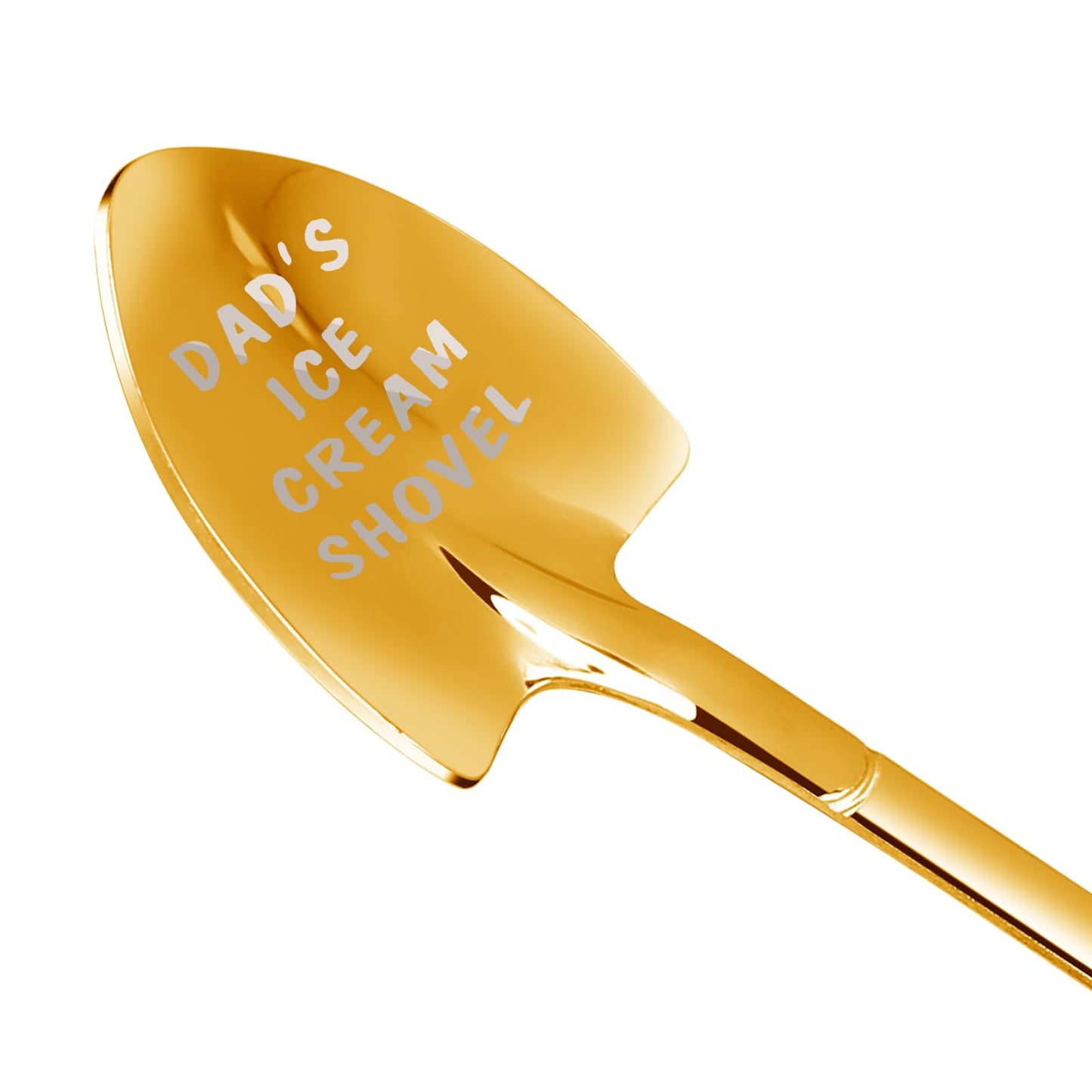 Dad Gifts - Gifts for dad from Daughter. Father Day Gifts for dad Ice Cream Spoon Scoop for Ice Cream Lovers, Father birthday Gifts Funny Engraved Stainless Steel Shovel WN420