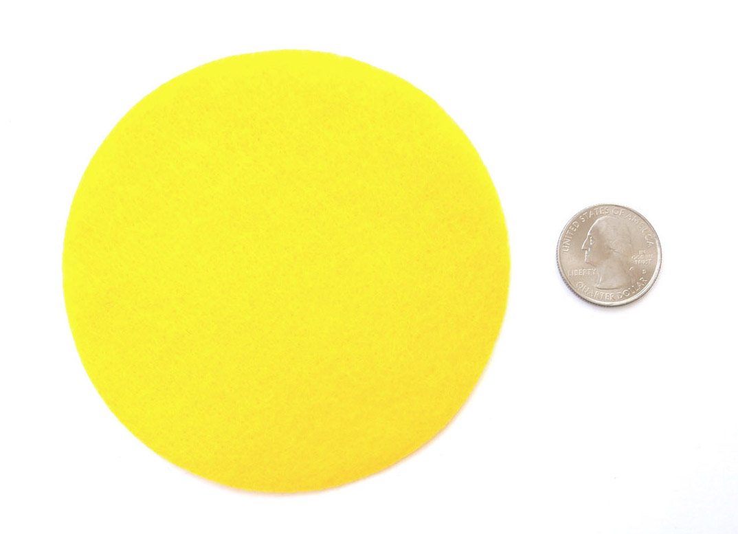 Playfully Ever After Yellow Craft Felt Circles (2 Inch - 44pc) BST220