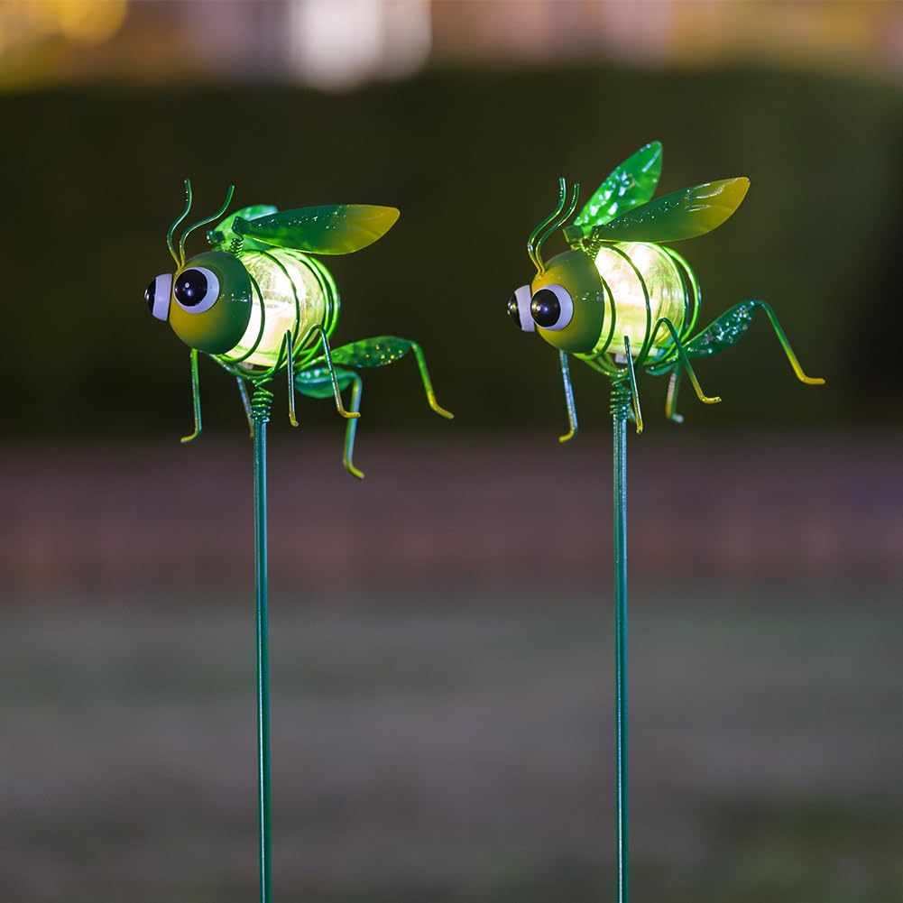 Viveta Garden Solar Lights Decorative, 2 Pack Metal Peacock Solar Lights Stake for Outdoor Garden Patio Yard Lawn Decorations