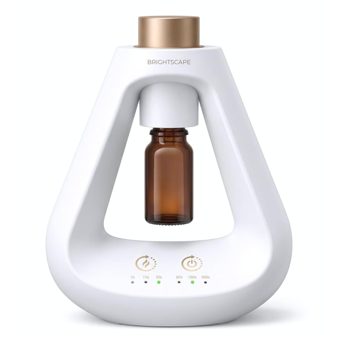 Apex Waterless Essential Oil Diffuser - Cold Air Nebulizing Aromatherapy Diffuser for Home & Office | No Water, No Heat, No Residue | 9 Precision Scent Settings | Pristine White BST220
