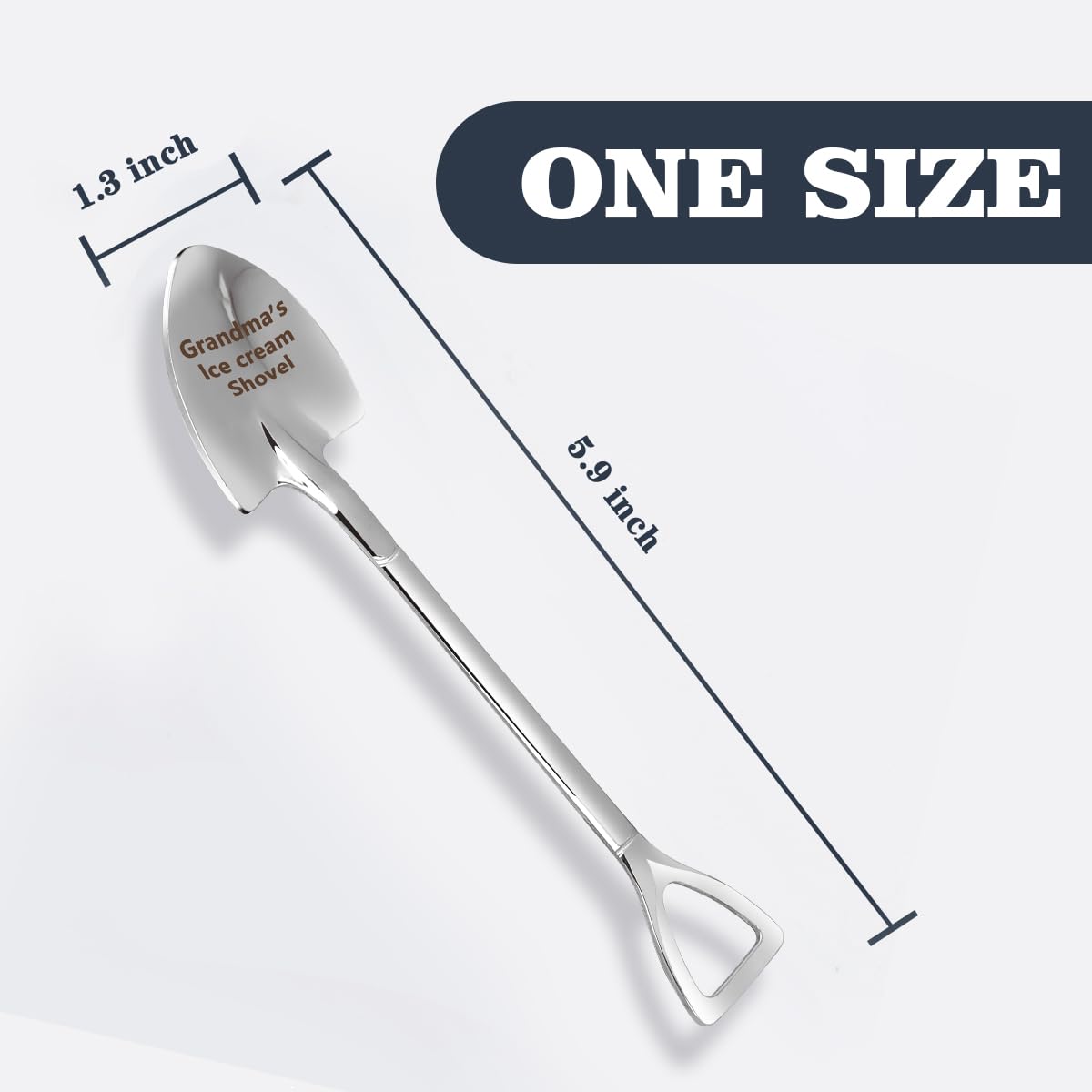 Dad Gifts - Gifts for dad from Daughter. Father Day Gifts for dad Ice Cream Spoon Scoop for Ice Cream Lovers, Father birthday Gifts Funny Engraved Stainless Steel Shovel WN420