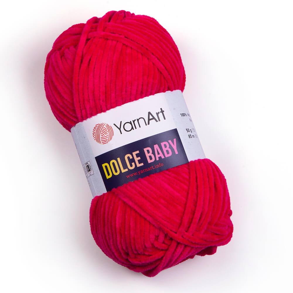 Yarnart Dolce Baby Yarn Soft Chenille Velvet Medium Blanket Amigurumi Yarn 50 Gram (1.76 oz) 93 Yards (850) BST220