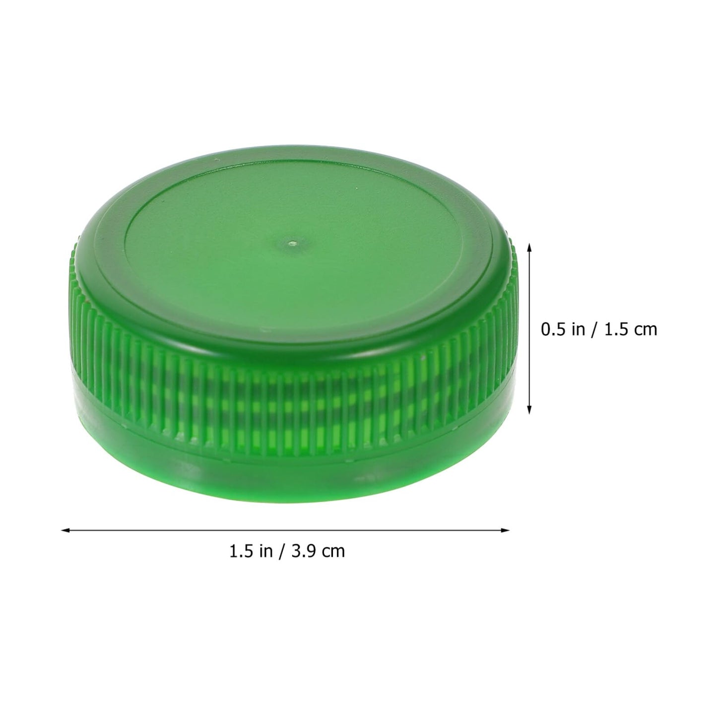 100Pack White Plastic Bottle Caps, 38mm (1.53") Replacement Lids, Leak-Free Screw-on Caps for Juice, Milk, Water Bottles Tops and Diy Crafts BST202