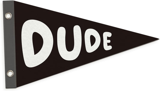 Boy Nursery Decor Pennant Banner Flags Decor, Playroom Essentials, Dude Felt Banner Wall Art Decor for Toddler Kids Room Nursery,Boy Playroom Decor 7.4x14 Inch BST326H