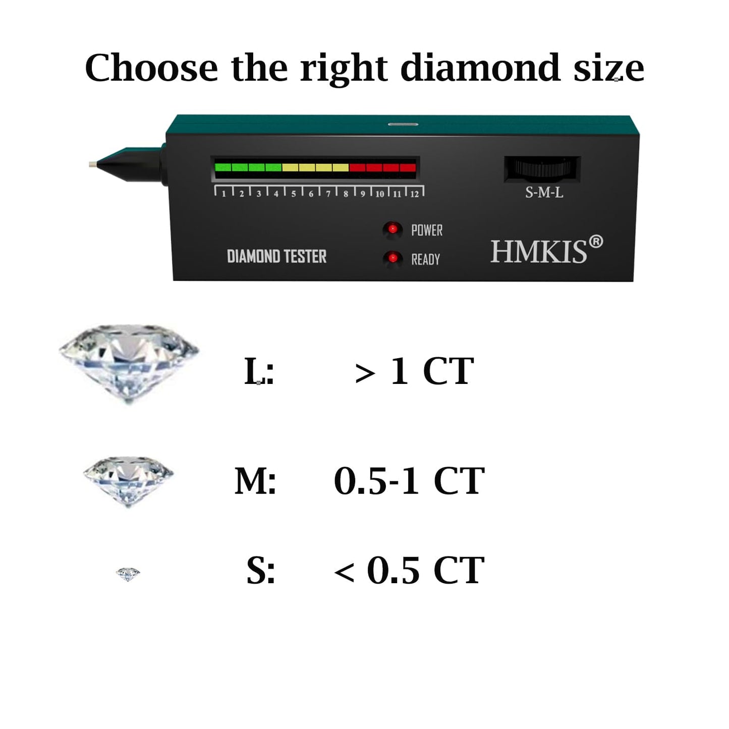 Professional Jewelry Diamond Tester with 60X Jewelry Loupe Magnifier 100a