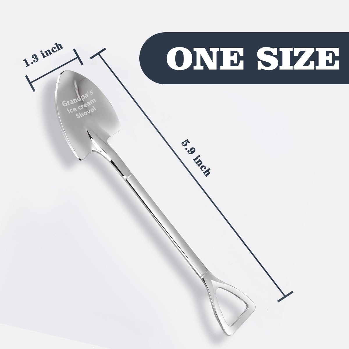 Dad Gifts - Gifts for dad from Daughter. Father Day Gifts for dad Ice Cream Spoon Scoop for Ice Cream Lovers, Father birthday Gifts Funny Engraved Stainless Steel Shovel WN420