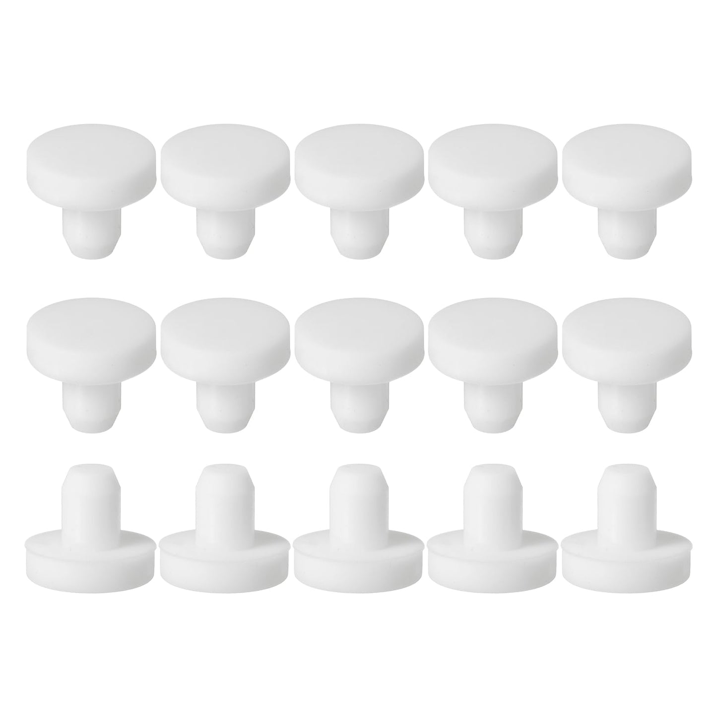 uxcell 15Pcs Silicone Hole Plug, Waterproof Solid T-Shaped Rubber Stoppers Bottle Seal Tube Pipe Plugs End Cap for 5.8mm/0.23" Hole for Bathtub Bottle, 0.31" Plug Height, Black BST326L