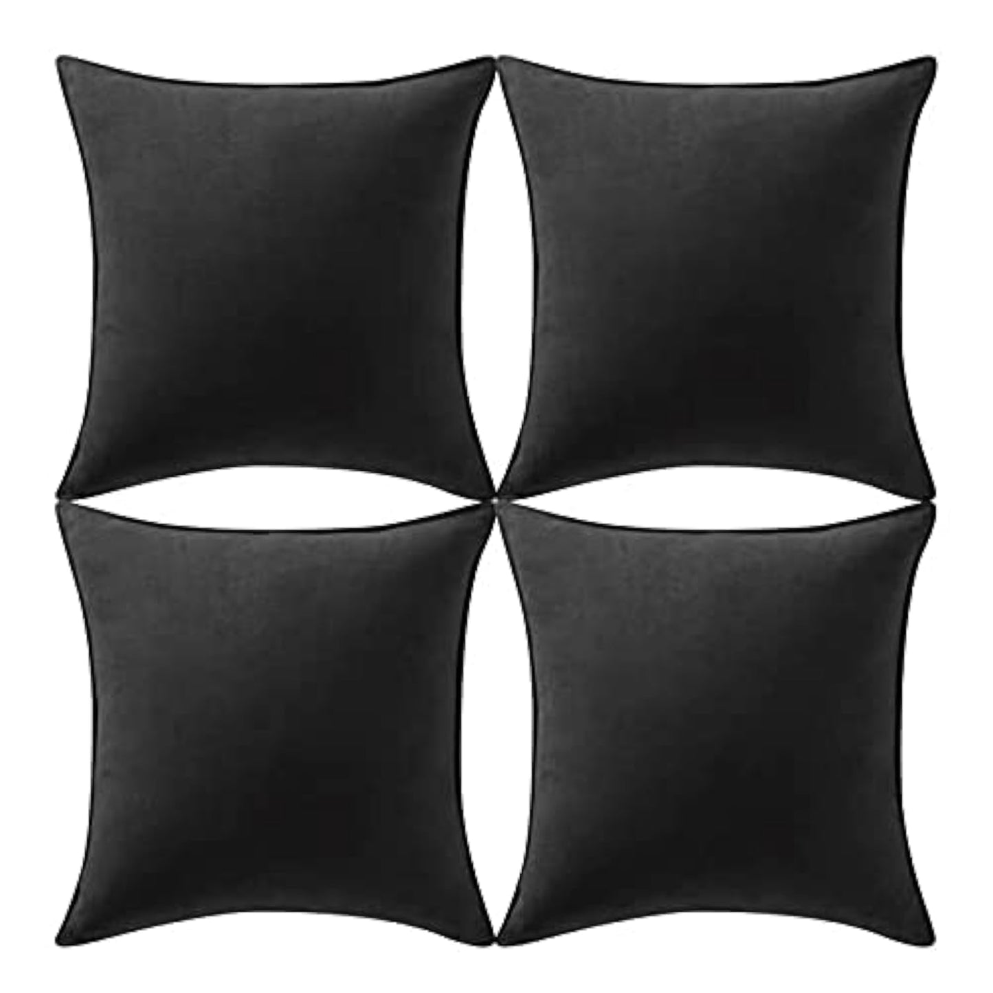 Fancy Homi 4 Packs Olive Green Decorative Throw Pillow Covers 18x18 inch, Super Soft Faux Suede Decor Square Pillow Covers 45x45 cm, Solid Cushion Cover for Couch Living Room Sofa Bedroom BST220