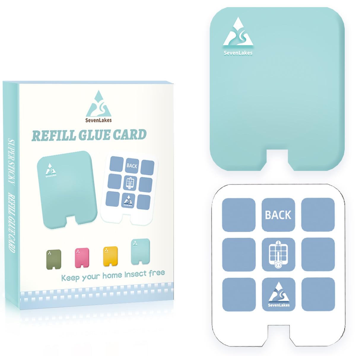 36 Pcs Sticky Refill Glue Cards, Compatible with Safer Home SH502, Dynatrap DT3005W-DS3, DT23005-06, Targets Moth, Fly, Mosquito, Gnat and More, Safe and Super Sticky (Matcha Green) WN420