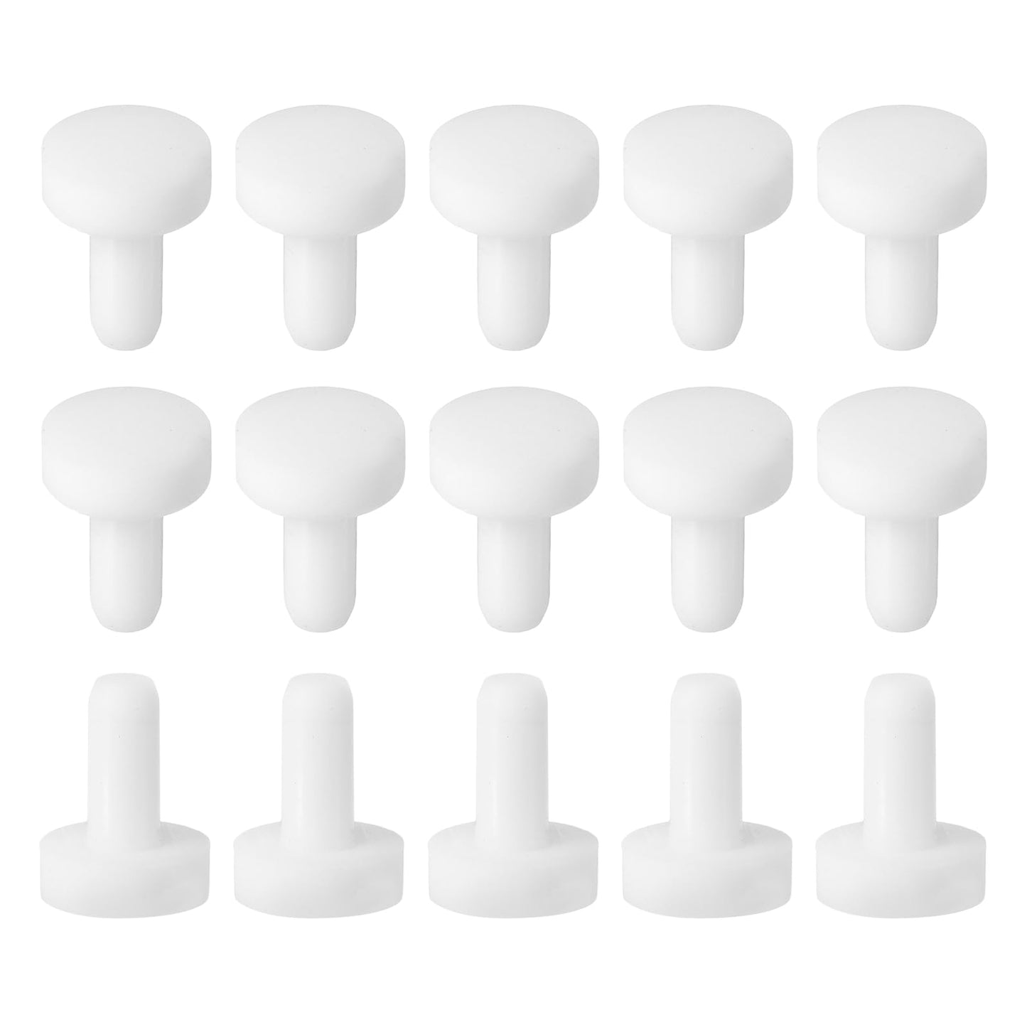 uxcell 15Pcs Silicone Hole Plug, Waterproof Solid T-Shaped Rubber Stoppers Bottle Seal Tube Pipe Plugs End Cap for 5.8mm/0.23" Hole for Bathtub Bottle, 0.31" Plug Height, Black BST326L