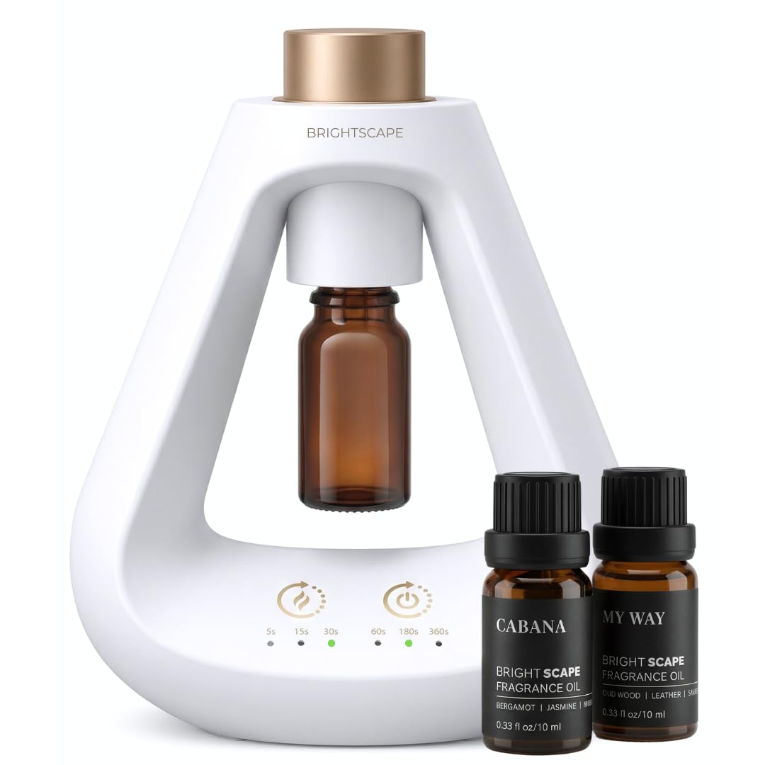 Apex Waterless Essential Oil Diffuser - Cold Air Nebulizing Aromatherapy Diffuser for Home & Office | No Water, No Heat, No Residue | 9 Precision Scent Settings | Pristine White BST220
