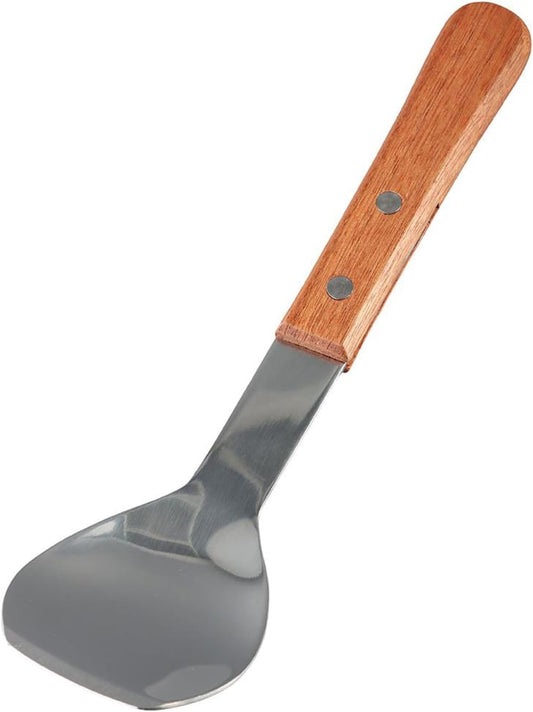 Ice Cream Scoop Stainless Steel Ice Cream Shovel with Wooden Handle Dessert Spade Butter Cutter Flat Ice Cream Metal Spade for Dining Kitchen Utensil, Home Commercial BST220