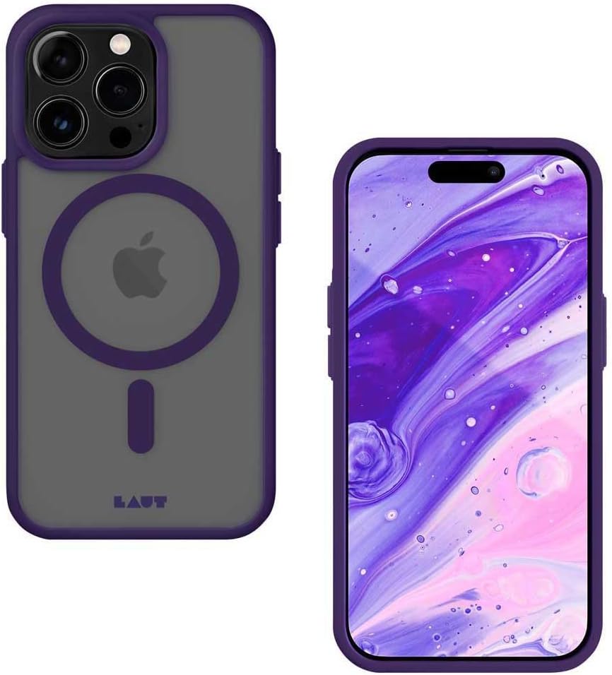 LAUT - HUEX Protect case Compatible with MagSafe for iPhone 14 Pro Max (6.7") - Dark Purple WN420