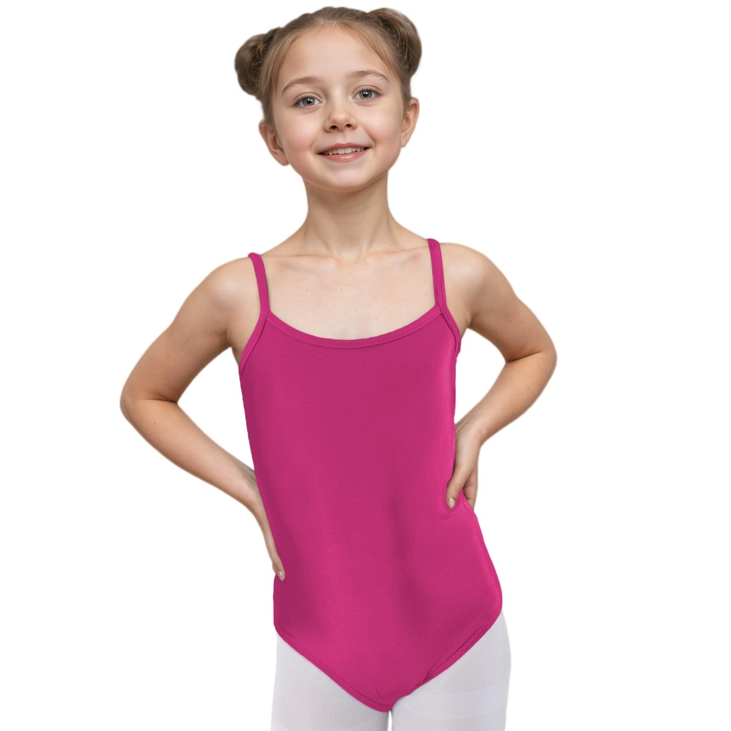 Wildarms Girls Camisole Ballet Leotard Dance Wear | Girls camisole leotard features an unlined single-layer polyester fabric designed for lightweight costume layering WN420