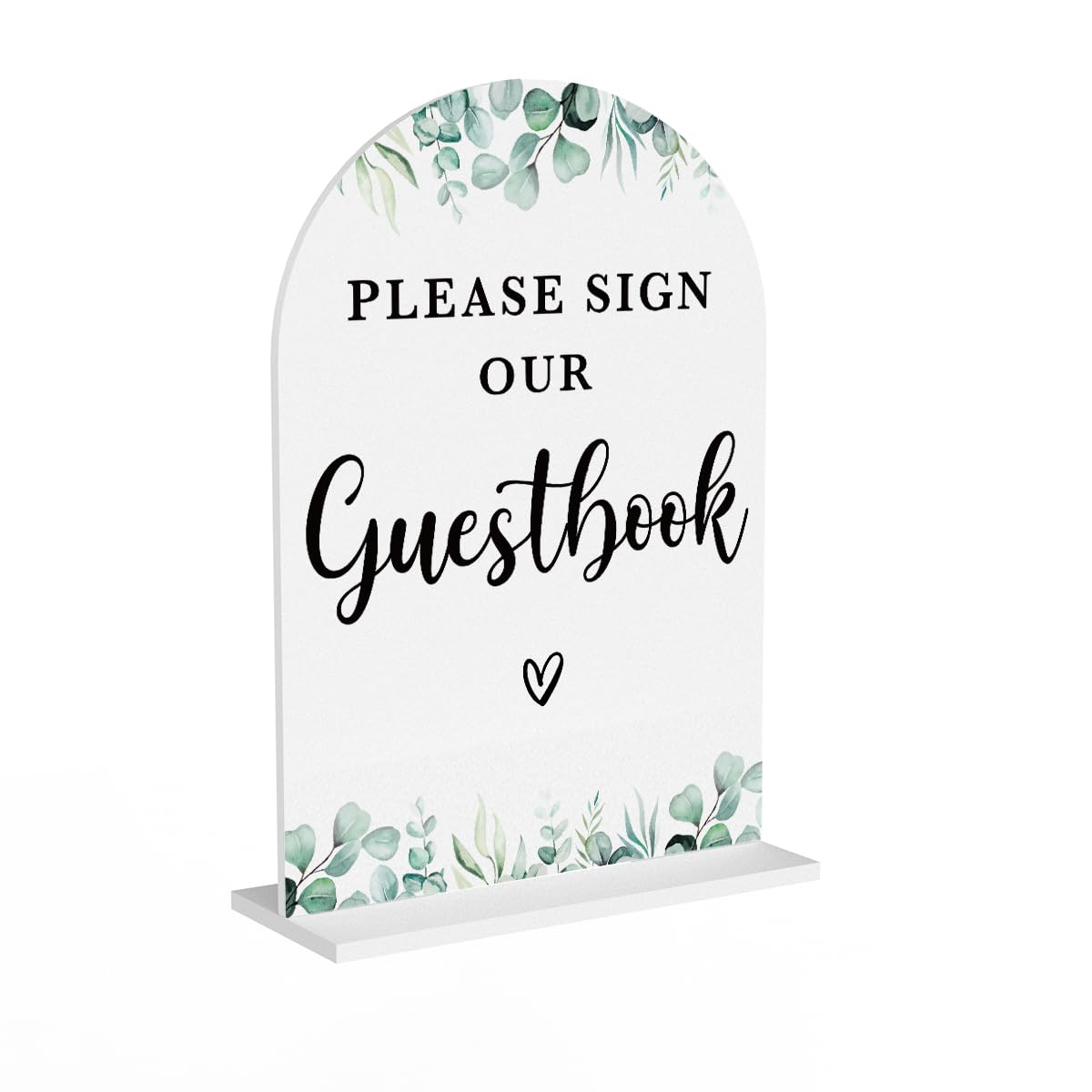 Acrylic Wedding Sign Bubble Send Off Signs for Ceremony Modern Calligraphy Arch Acrylic Table Top Signs for Wedding Reception and Event Party Table Decor (White Eucalyptus Leaves) BST326L