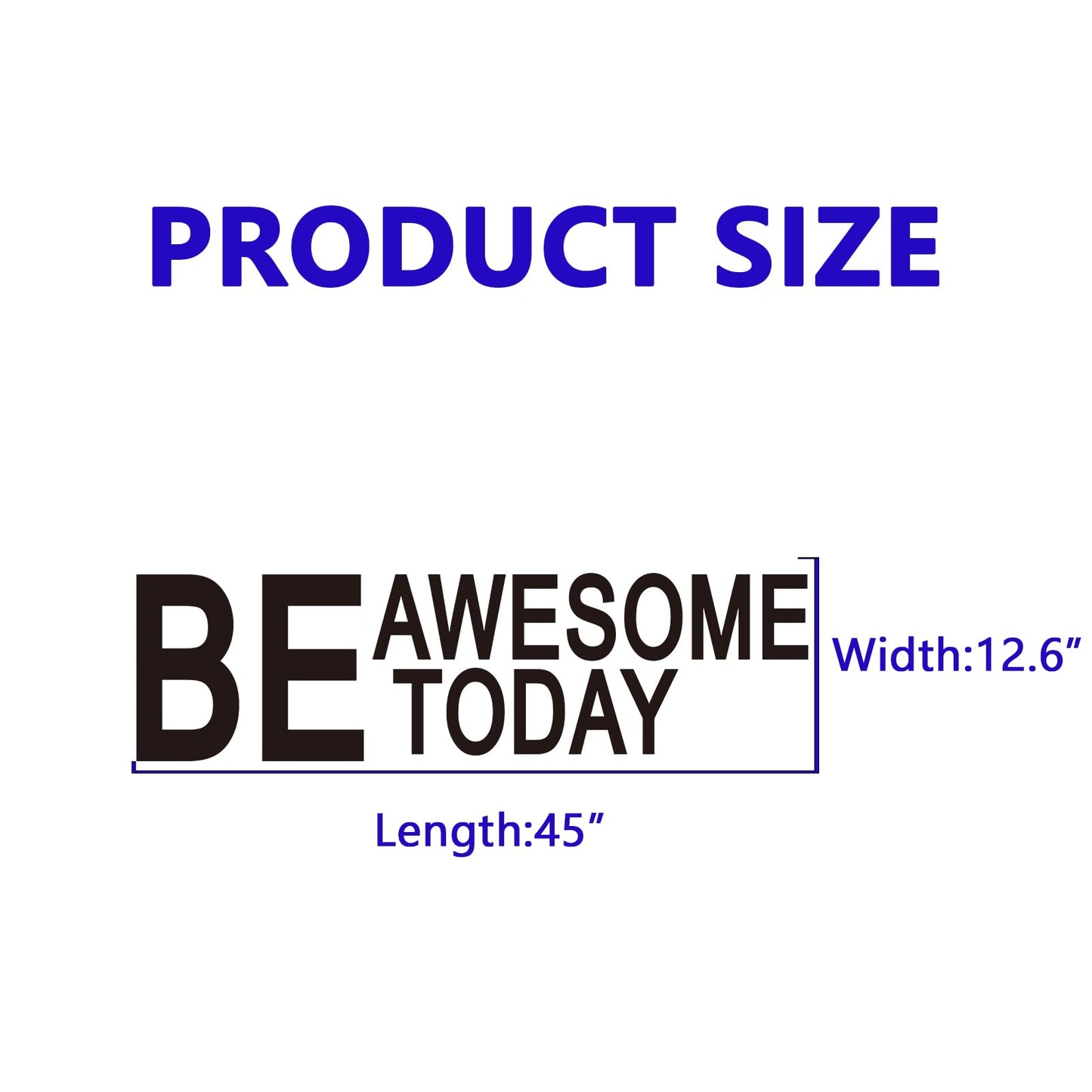 Inspirational Quotes Wall Decals for Gym: Office Motivational Positive Vinyl Art Wall Stickers for Classroom School Bedroom Living Room - Be Awesome Today 35" X 9.8" BST220