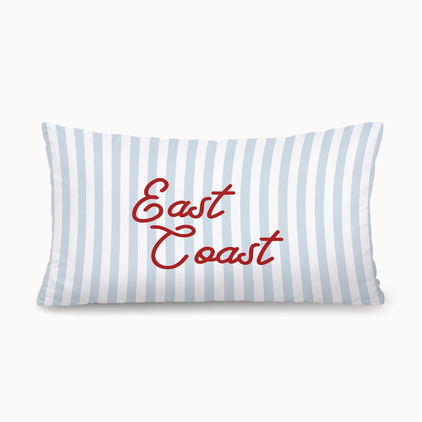Coastal Beach Girly Room Decor 12x20 Pillow Cover, Preppy Beach Navy Blue Bikini Striped Decorative Lumbar Pillow Covers for Girls Bedroom College Dorm Sofa Couch BST326L