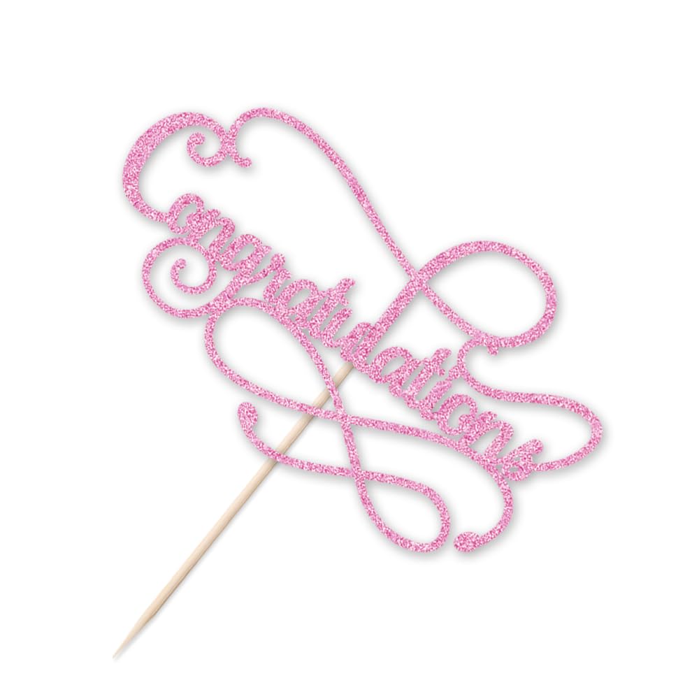 Congratulations Cake Topper,Congratulations 2026 Graduation | Cake Topper,Graduation, Wedding, Retirement, Birthday, Anniversary, Celebration Party Decorations Supplies (Black Gold) BST202