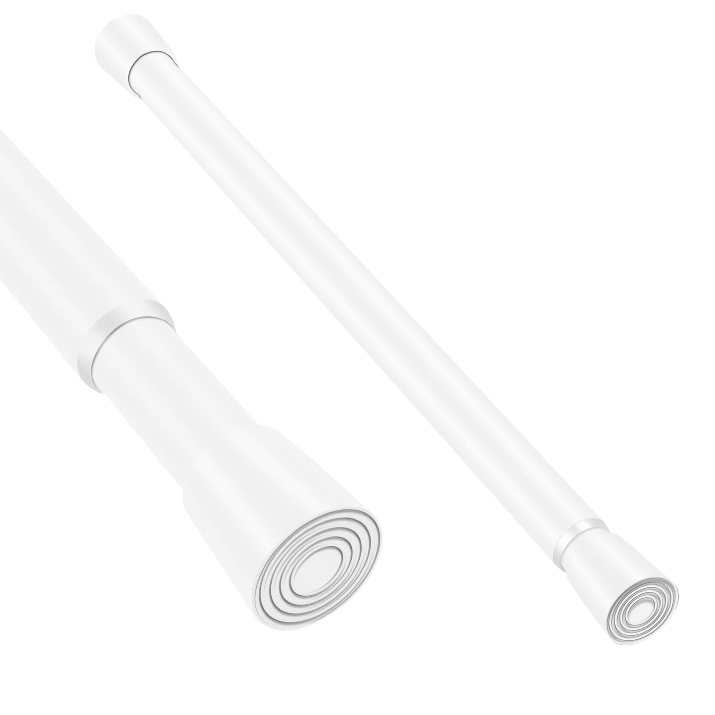 Silver Grey Adjustable Shower Curtain Rod 28-52 Inches 1pc, 7/8" Diameter Anti-slip Heavy Duty Tension Spring Curtain Rod No Drill for Windows Bathroom Kitchen Closet Doorway 22TD28-52SL BST202