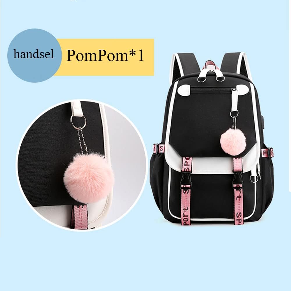 dageraad Backpacks For Teen Girls With USB Port,Kids Backpack With USB Lightweight Water Resistant Can Hold 15.6in Notebook,Tablets.Girls Backpack Can Be Used As Gift for Students Or Friends (Green) BST326H