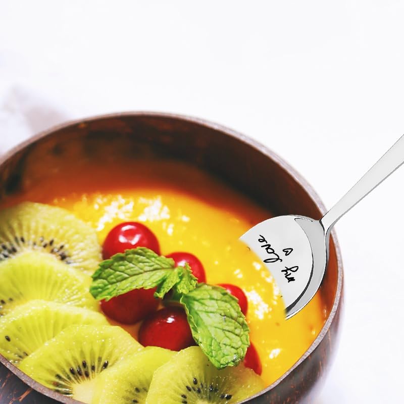Anniversary Birthday Gifts for Husband Boyfriend Christmas Gifts from Wife Girlfriend Fiance Wedding Valentines Day Engagement Gift for Fiancee Good Morning My Love Spoon Tea Coffee Lovers Gift BST326L