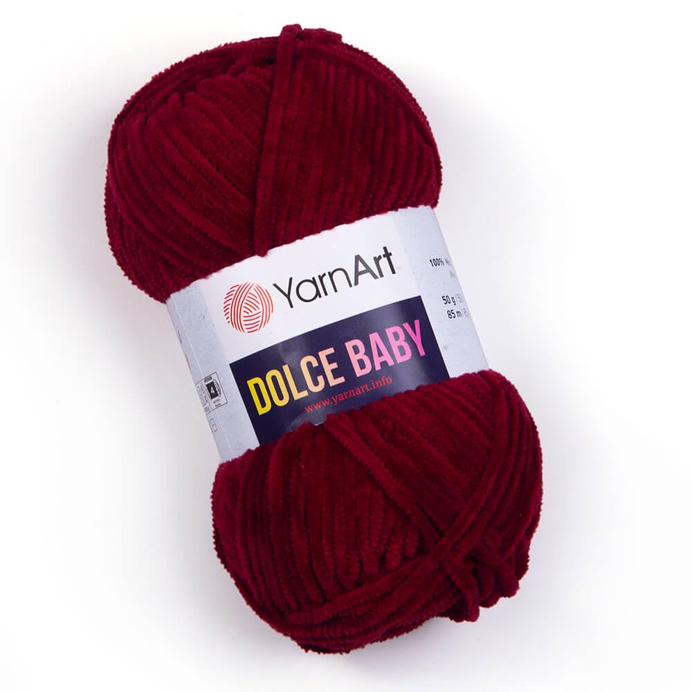 Yarnart Dolce Baby Yarn Soft Chenille Velvet Medium Blanket Amigurumi Yarn 50 Gram (1.76 oz) 93 Yards (850) BST220