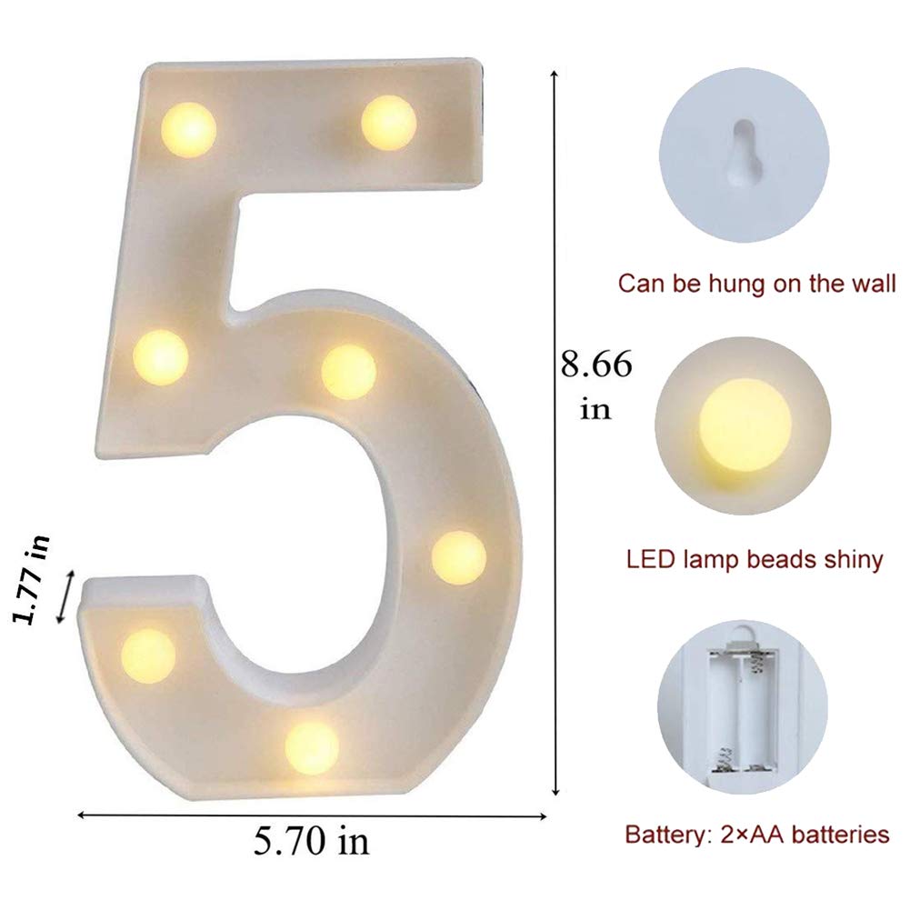 MUMUXI Marquee Light Up Letters | Large Light Up Numbers | Battery Powered and Bright with Every Letter of the Alphabet | For Wedding, Birthday, Party, Celebration, Christmas or Home Decoration (0) BST220