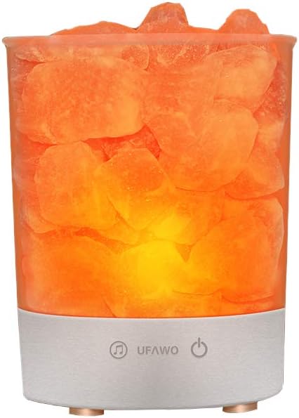 U1 Wireless BT Speaker+Crystal Salt Rock Lamp Sound Box Night Light USB Bedside Table Decorative Lamp Music Loudspeaker