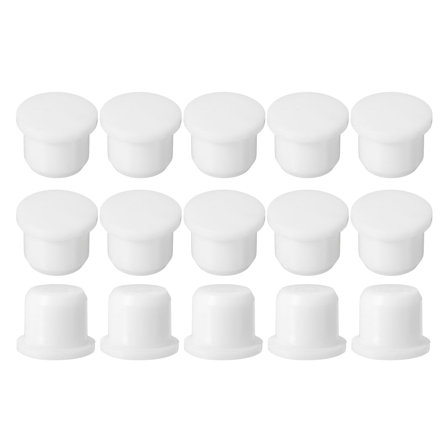 uxcell 15Pcs Silicone Hole Plug, Waterproof Solid T-Shaped Rubber Stoppers Bottle Seal Tube Pipe Plugs End Cap for 5.8mm/0.23" Hole for Bathtub Bottle, 0.31" Plug Height, Black BST326L