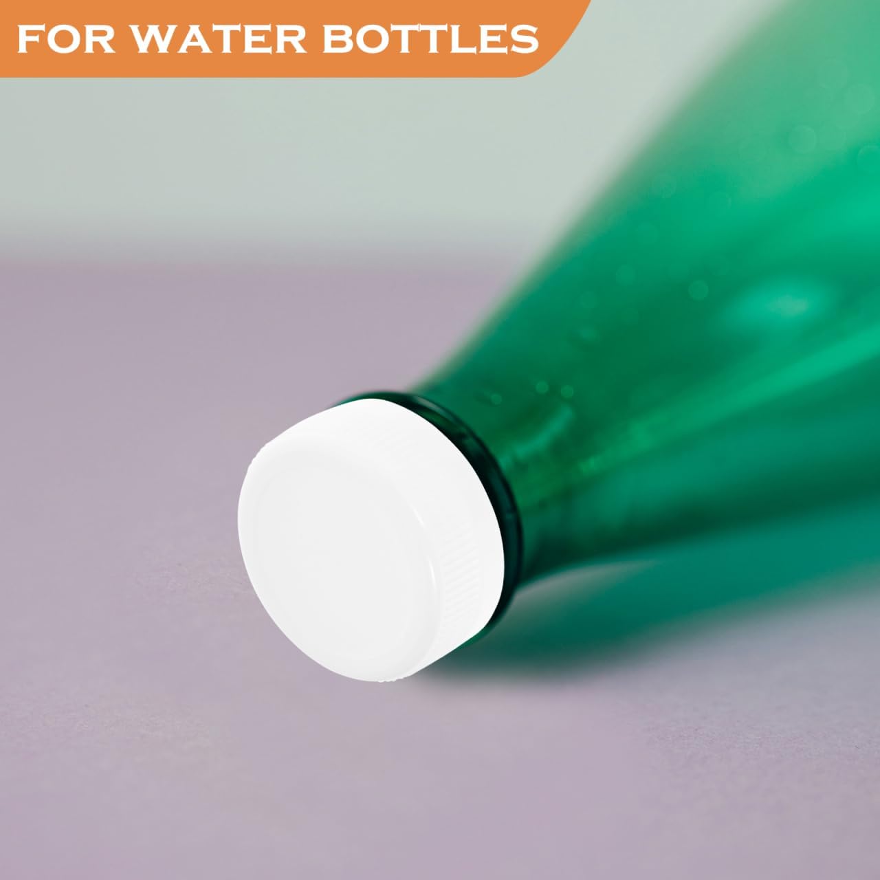 100Pack White Plastic Bottle Caps, 38mm (1.53") Replacement Lids, Leak-Free Screw-on Caps for Juice, Milk, Water Bottles Tops and Diy Crafts BST202