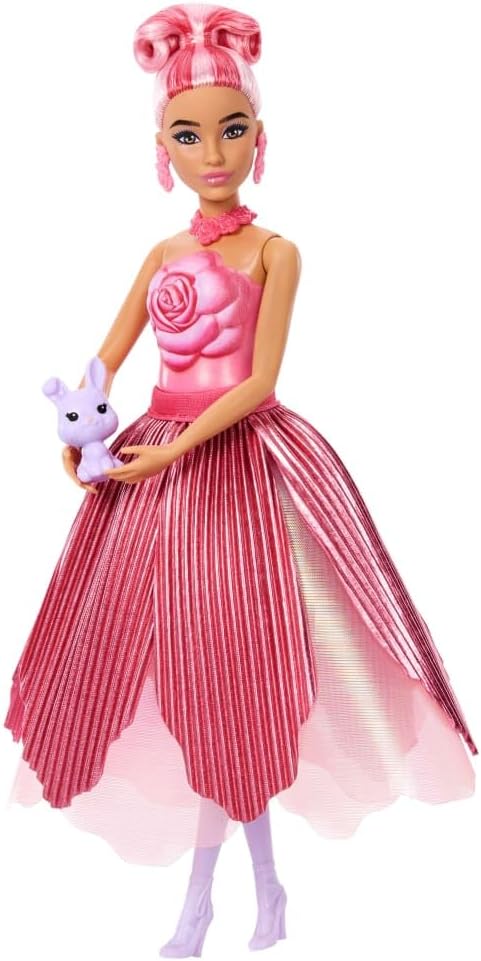 Barbie Petal Pop Scented Doll with Rose Dress & Accessories 60