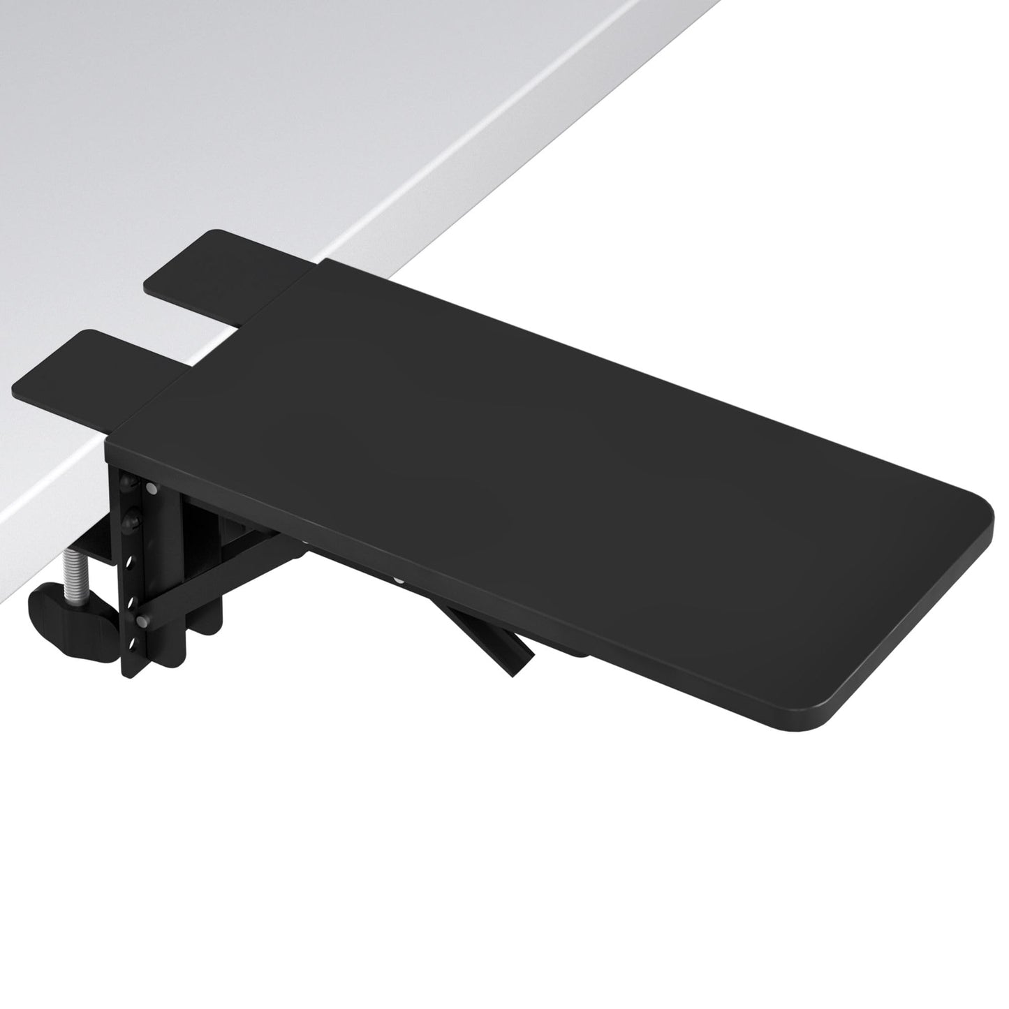 BONTEC Ergonomic Desk Extender Tray, 9.5"x9.1" Wrist Rest Shelf | 90°Foldable Elbow Support, Table Mount Arm, Clamp on Computer Arm Rest for Desk, Office & Home Use,Durable Easy to Install BST202