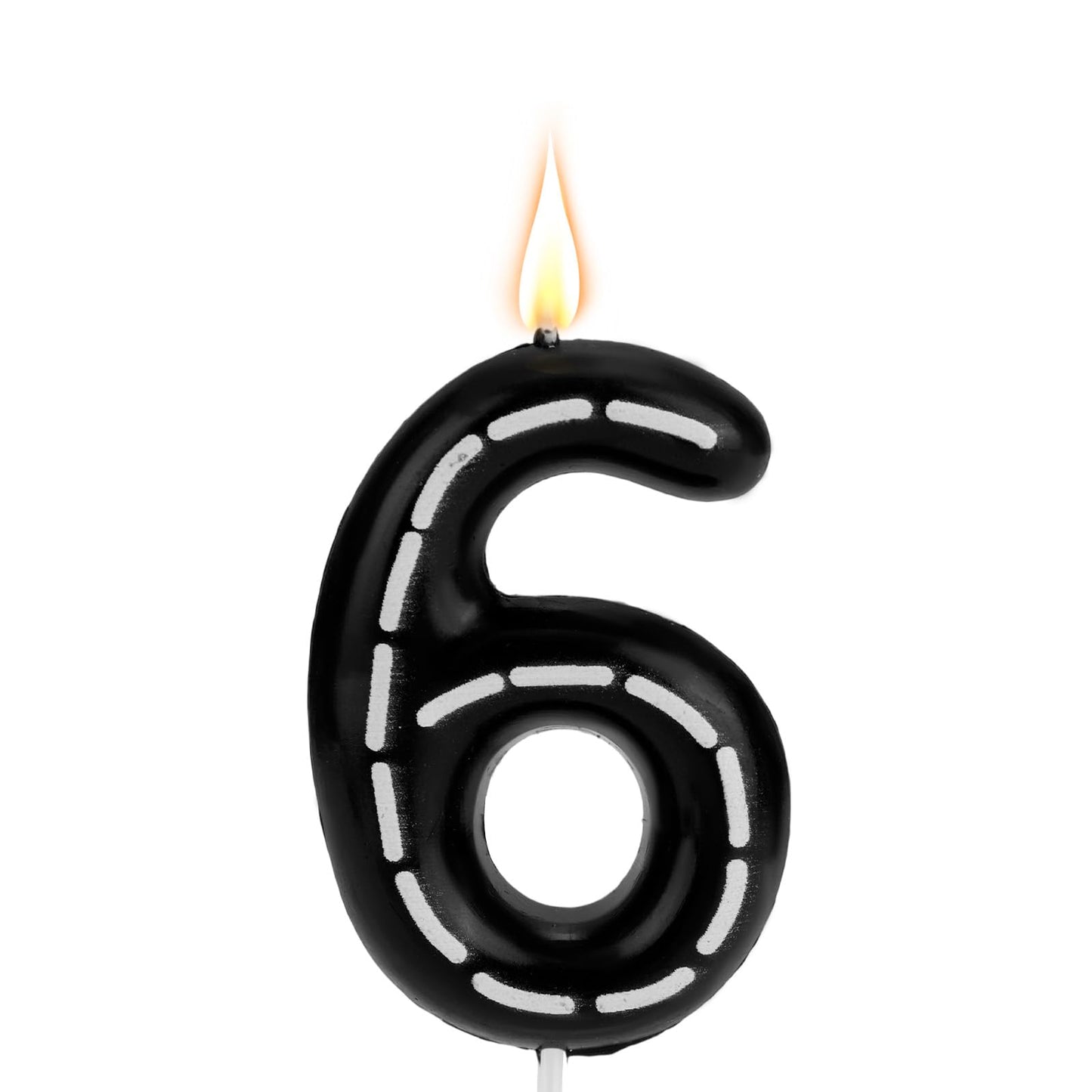 Birthday Number Candles, Black White Numeral Birthday Candles Racing Cars Themed Cake Decoration Cake Topper for Bday Anniversary Wedding (Number 2) BST326L