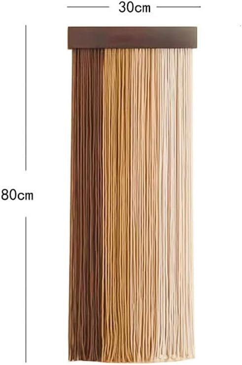 Jditngp Nordic Home Wall Decor Hand Woven Bohemian Wooden Board Tassel Wall Hanging Wall Decoration Tapestry Gradient Brown Living Room Bedroom Entrance Hall Kitchen Corridor Wall Art 31.5''Lx12''W BST326H