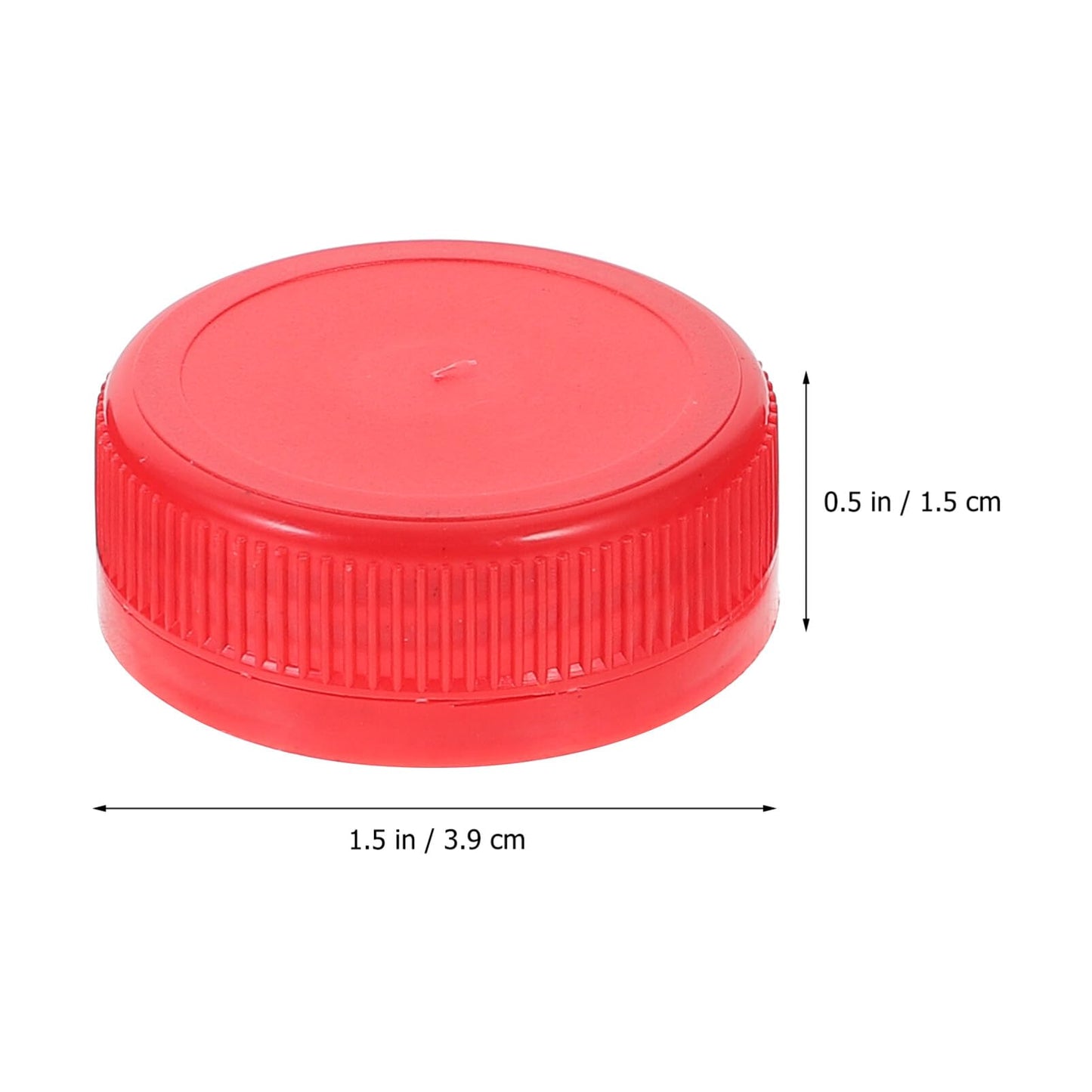 100Pack White Plastic Bottle Caps, 38mm (1.53") Replacement Lids, Leak-Free Screw-on Caps for Juice, Milk, Water Bottles Tops and Diy Crafts BST202