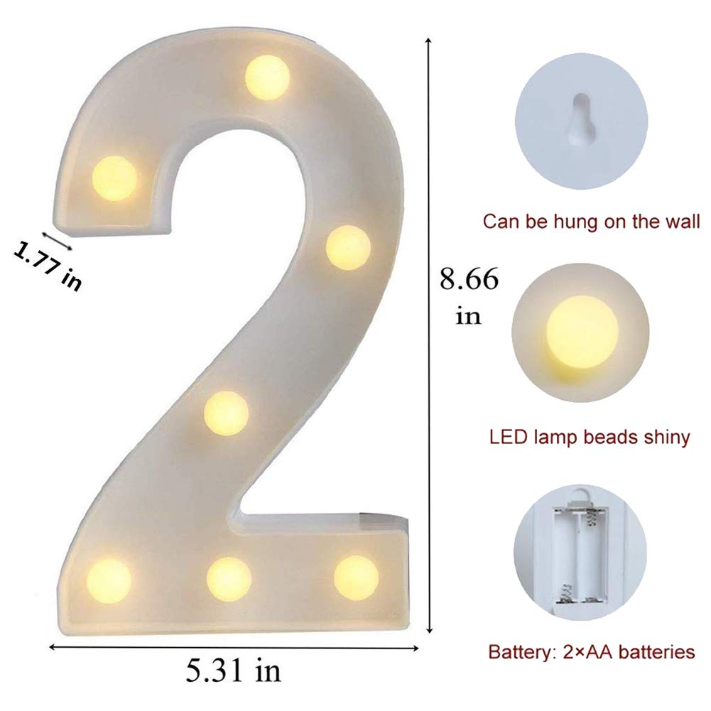 MUMUXI Marquee Light Up Letters | Large Light Up Numbers | Battery Powered and Bright with Every Letter of the Alphabet | For Wedding, Birthday, Party, Celebration, Christmas or Home Decoration (0) BST220