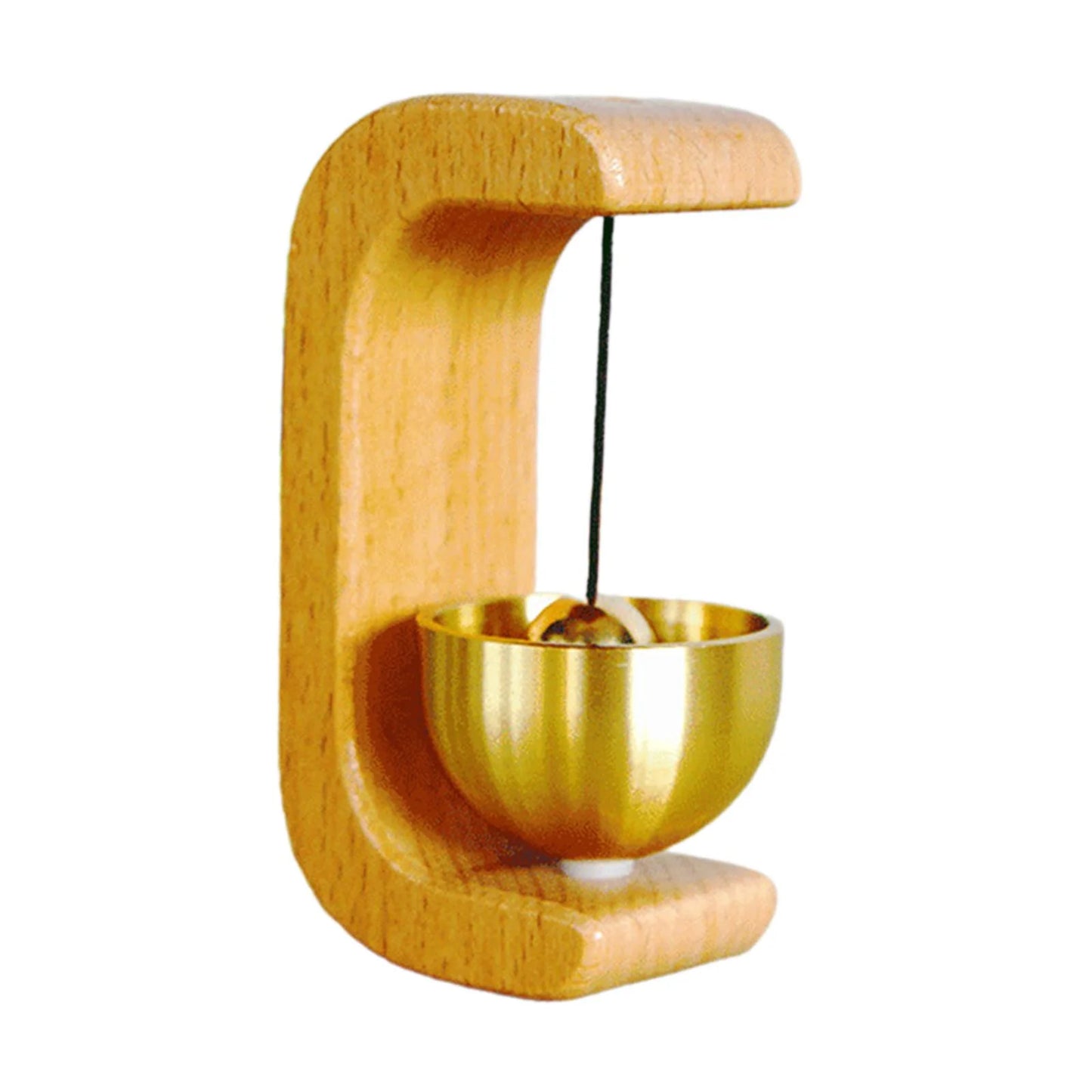 Baoblaze Wooden Door Bell Wind Chime Ornament Brass Bell for Barn Door 16