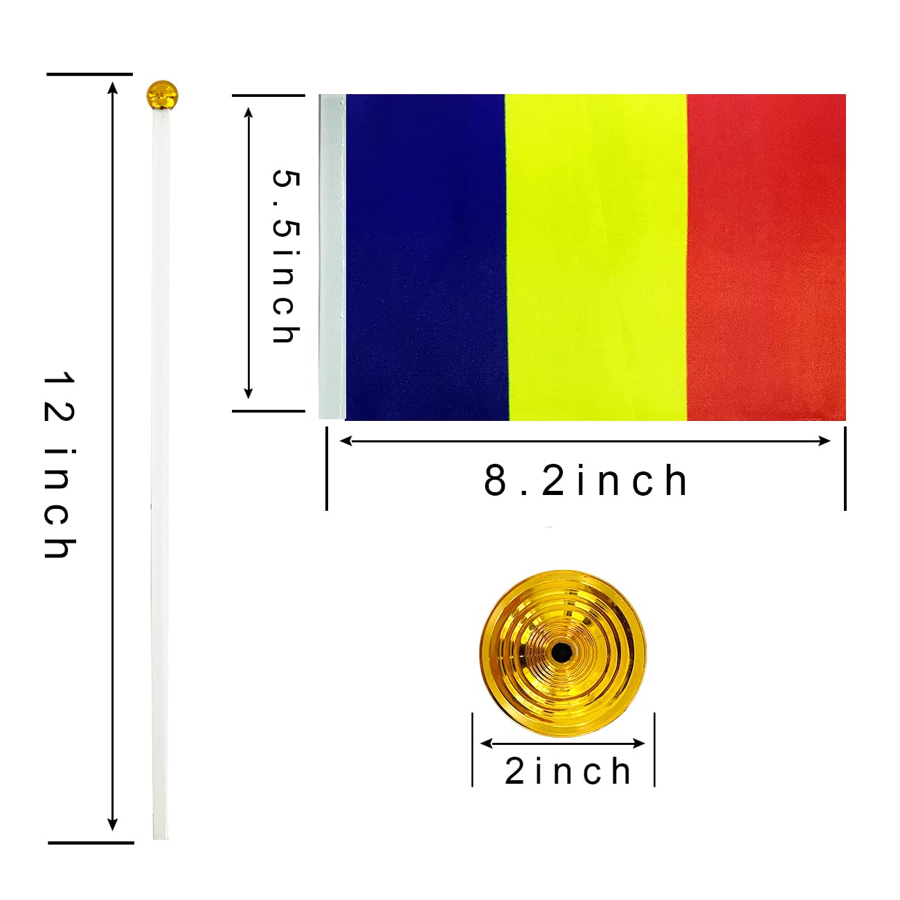 WXTWK 12 Pack Korea Flag Korean Desk Flag Small Mini Korean Table Flags With Stand Base,Home Office Festival Events Celebration Decorations BST202