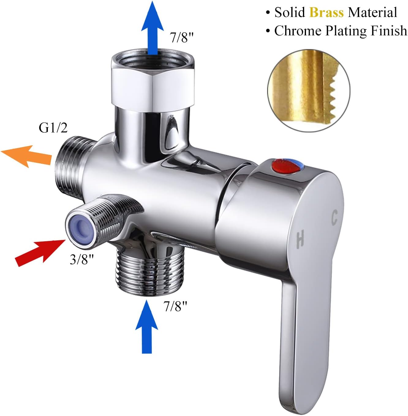 Sneatup Bidet Sprayer Set with Mixing Valve, Warm & Cold Water 100a