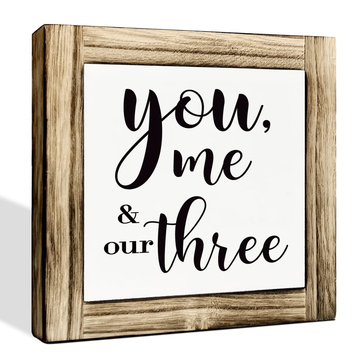 Homes Decor Signs, Decorative Wooden Box Sign, Farmhouse Decors for Living Room, Bedroom, Kitchen, New Home Decor, Shelf Counter Decoration, Home Sweet Home Sign, 5.9×5.9 inches BST220