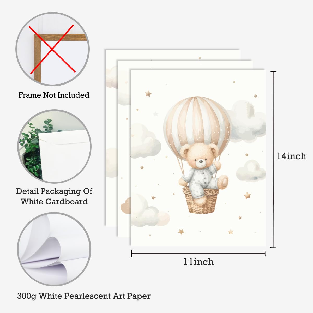Positive Affirmations Posters for Kids,Inspirational Posters Prints Wall Art for Classroom Nursery Kids Room Home 11x14 Inch Unframed Set of 3 WN420