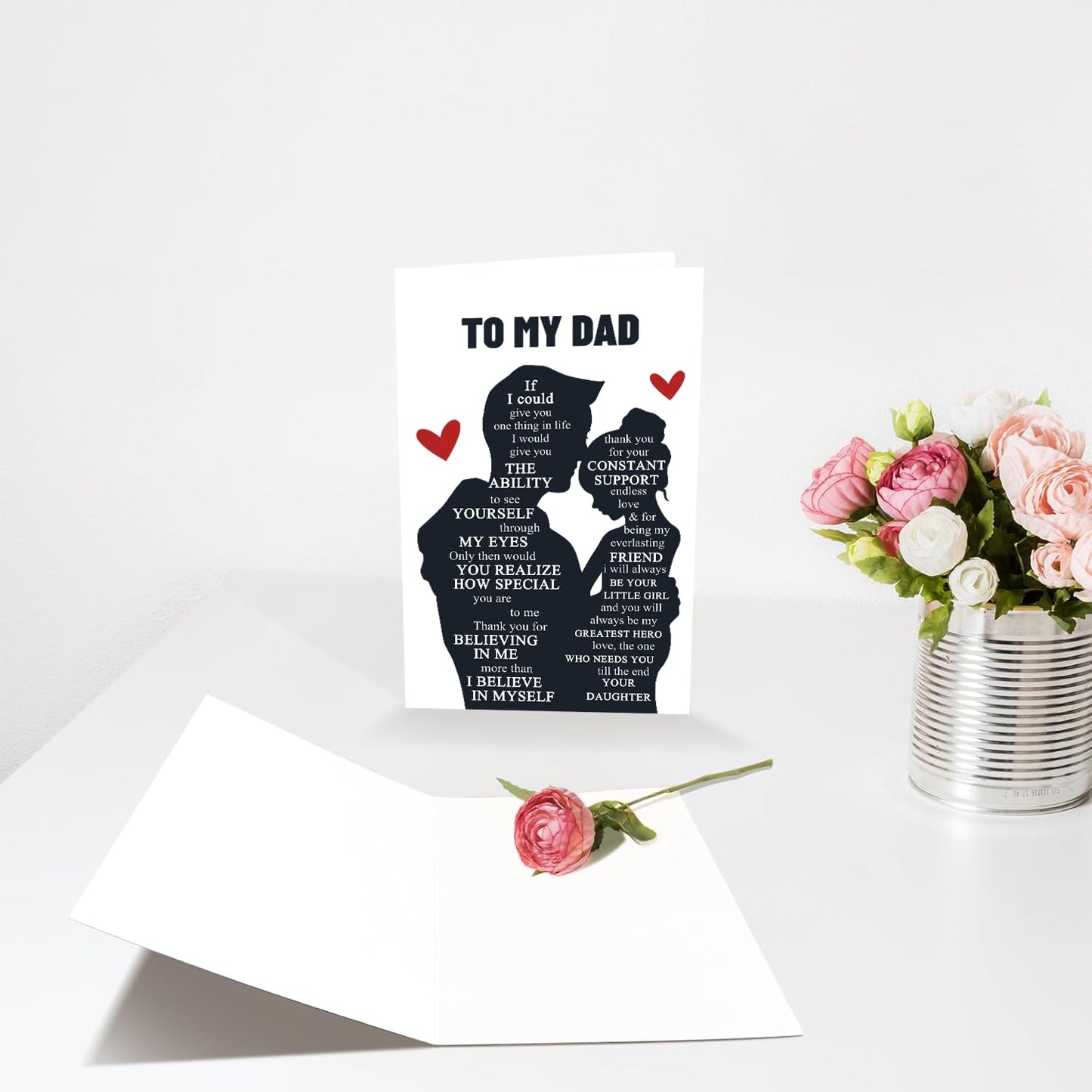 Funny Fathers Day Card for Dad Stepdad Bonus Dad Husband Grandpa, Humorous Happy Father's Day Card Gift from Son Daughter Grandson Granddaughter, Unique Fathers Day Card for Him BST202