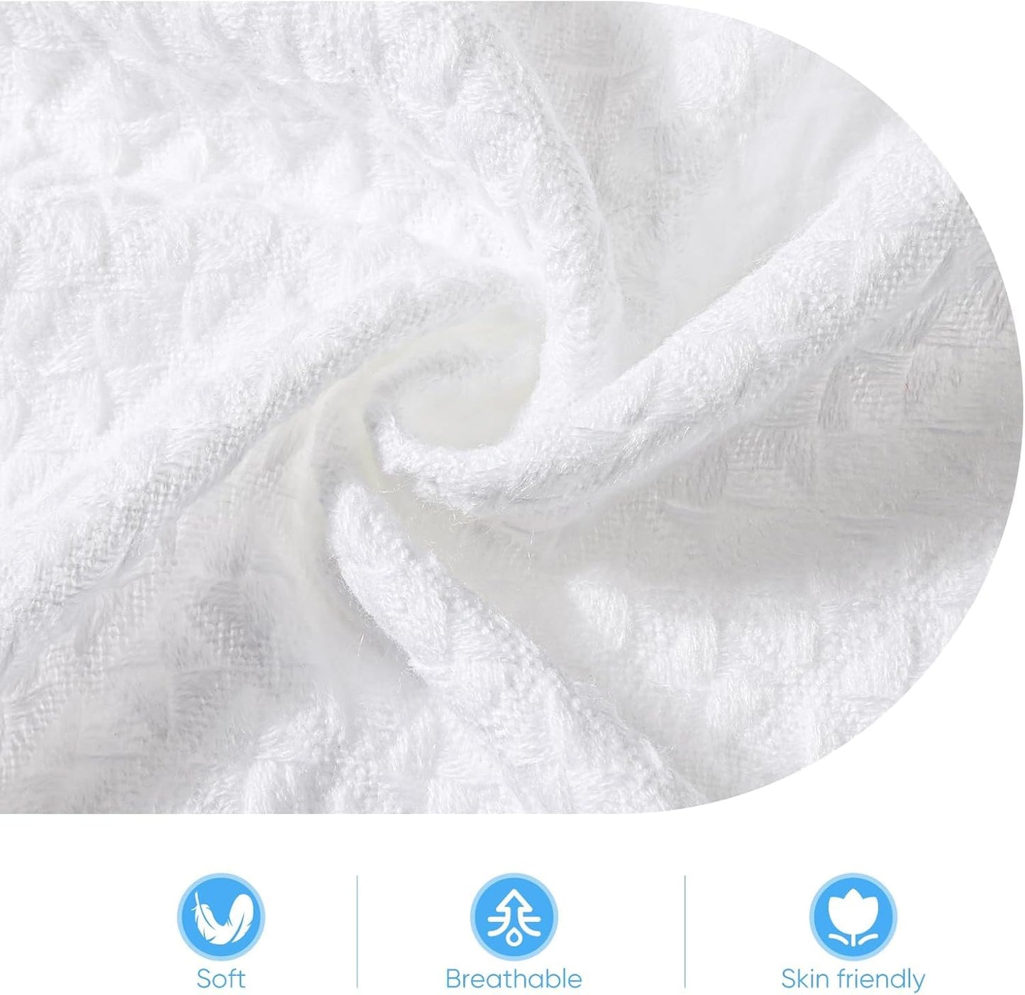 Baby Blanket White Baptism Gifts for Girl Boys First Communion Christening Christian Gifts for Kids White Soft Crochet Knitted Towel BST326H