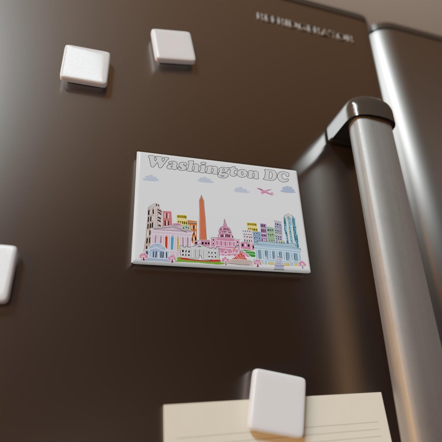 City Themed Artwork Magnet Collection by Beary Blu - Designed in The USA, Collectible Souvenirs Gifts 2.5" x 3.5" (Dallas) BST220