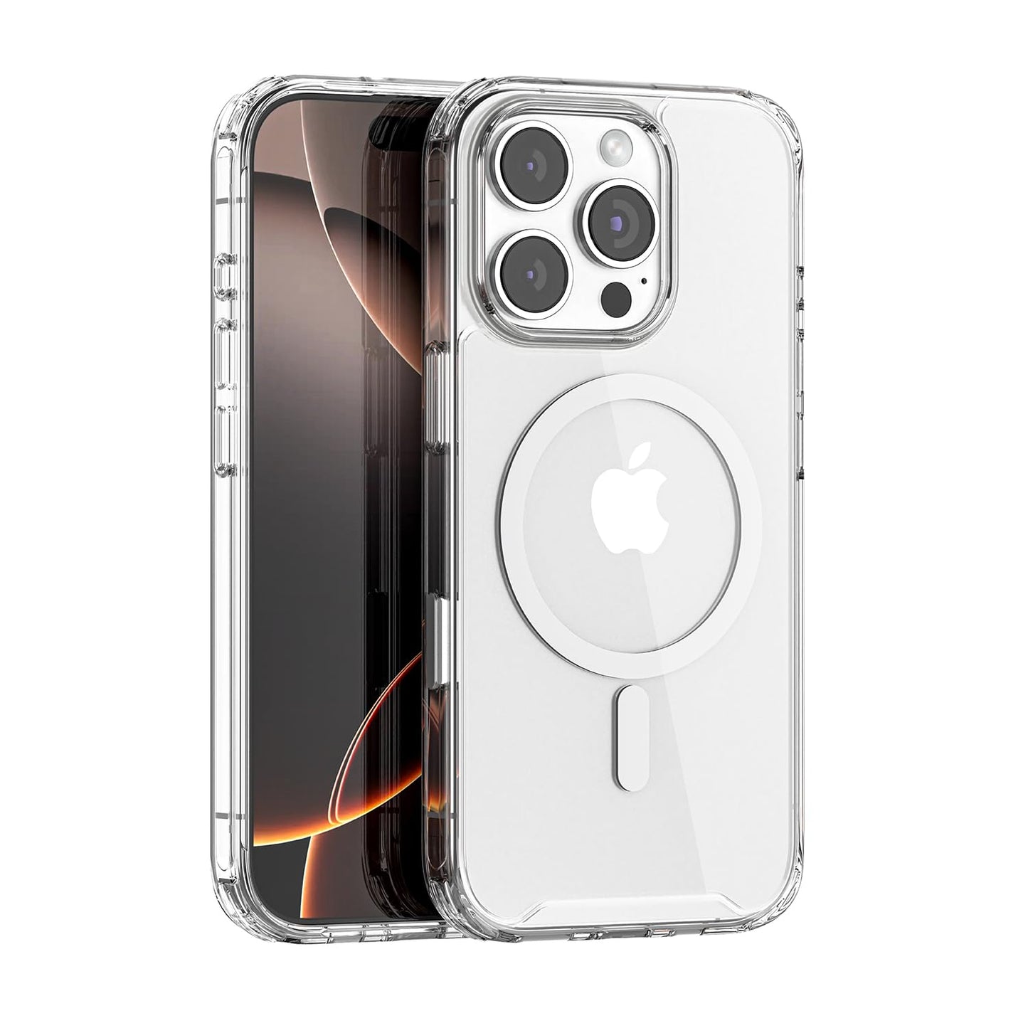 PULOKA for iPhone 14 Pro Transparent Case, Compatible with MagSafe, Clear Protector Slim Cover, Magnetic Phone Case for iPhone 14 Pro 6.1 inch Balck WN420