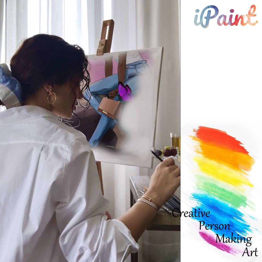 2Pcs Sip and Paint Kit for Adults,Valentines Couple Painting Kit Supplies Canvas, Pre Drawn Canvas to Paint for Date Night for Couples DIY Acrylic Painting Kits Party Favor 8×10 WN420