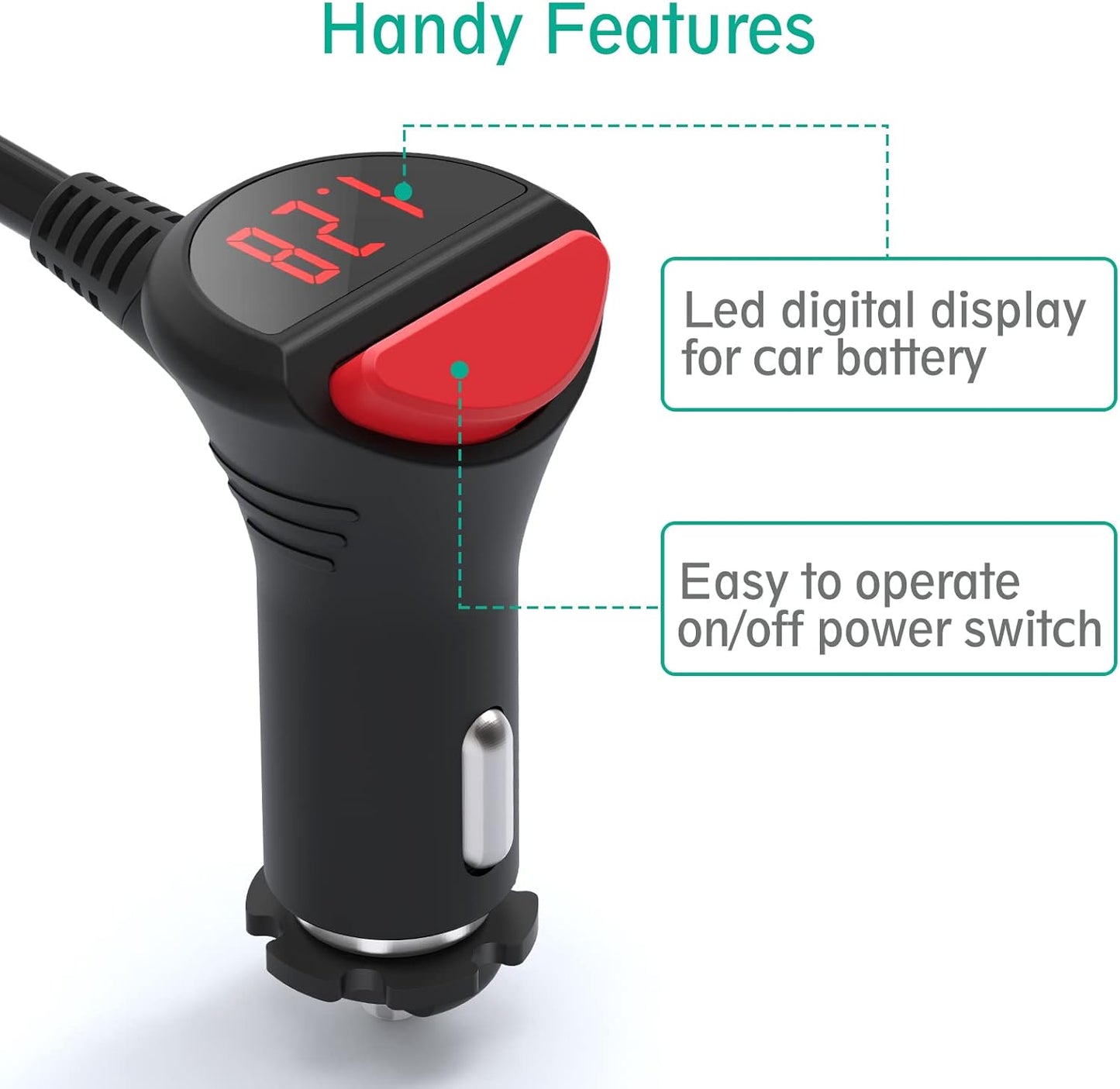 AUOPLUS 120W 3 Socket Cigarette Lighter Splitter Car Charger Adapter 31