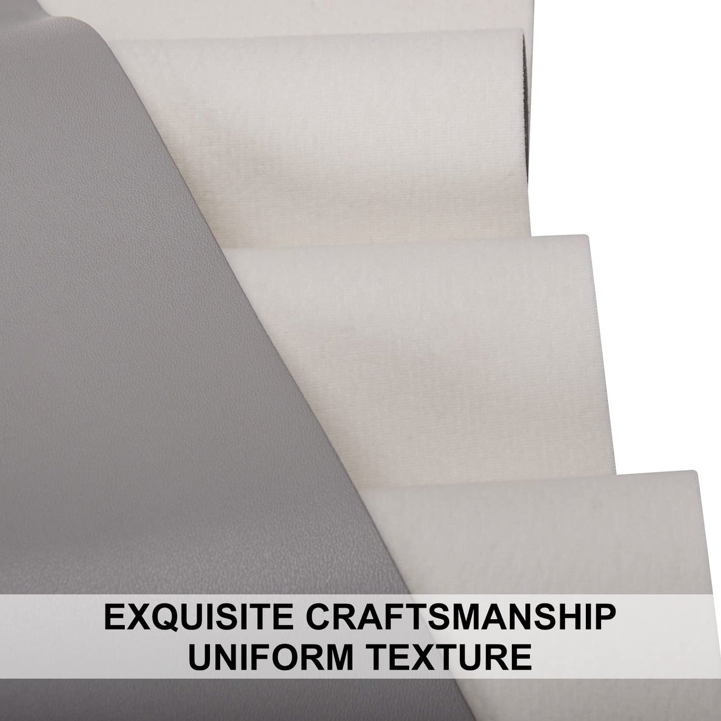 PU Fabric Material 1 Yard 54" x 36" Faux Synthetic Leather Sheets 1.2mm Thick Perfect for Upholstery, DIY Crafts, Hat Making, Hair Crafts Making, Sewing, Shoe Making (Gray) BST220