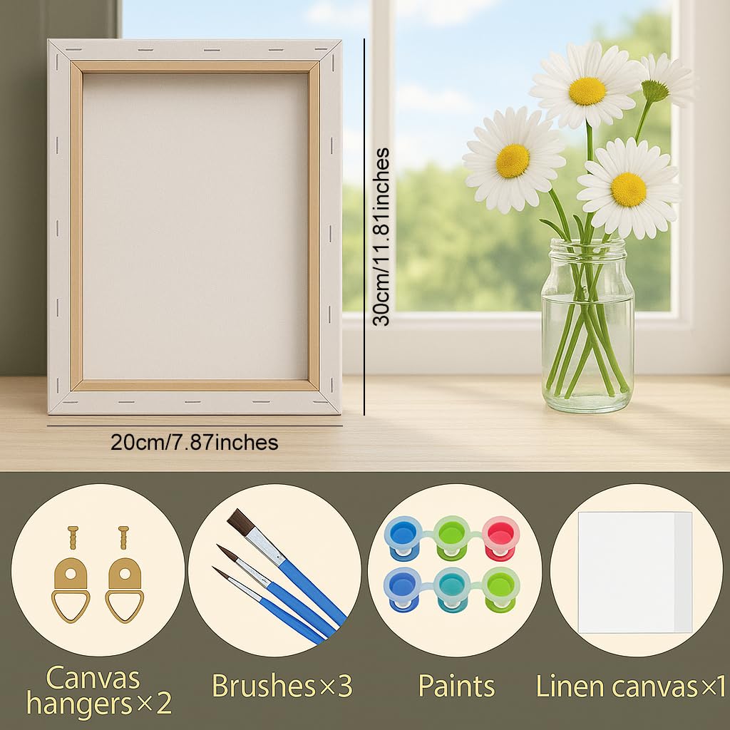 Food & Drink Paint by Numbers Kit for Adults - DIY Pepperoni Pizza and Drink Table Painting on Canvas 12x16 Inches, Acrylic Paint Set, Suitable for Beginners, Art for Kitchen Decor or Gifts BST326H