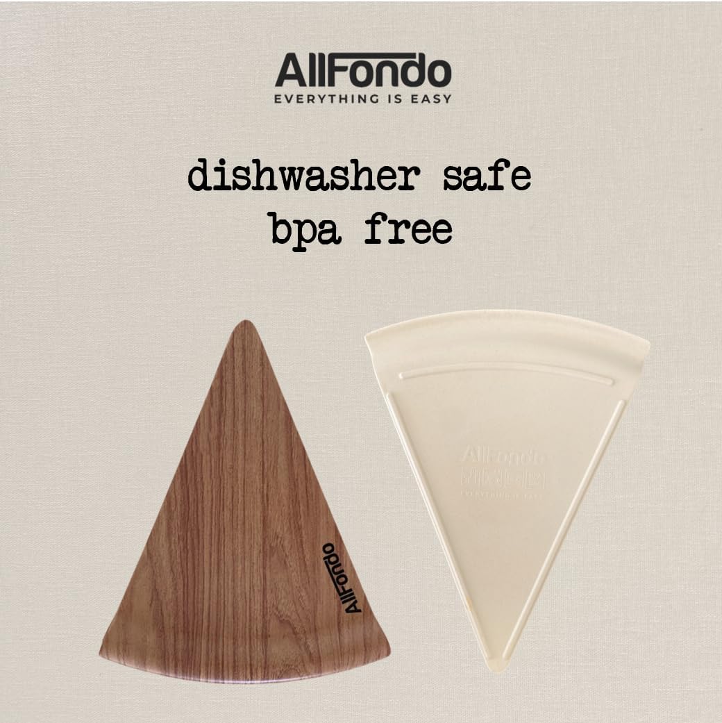 Pizza Slice Shapped Plates - Set of 8 | Melamine Dinnerware Set | BPA-Free, Durable & Dishwasher Safe | Fun Pizza Gift Packaging – Elegant Style for Pizza & More (for Up to 20" Diameter Pizza) BST220